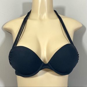 VICTORIA’S SECRET Miraculous Bombshell Bikini Top Size 32A Black Adds 2 Cup Size